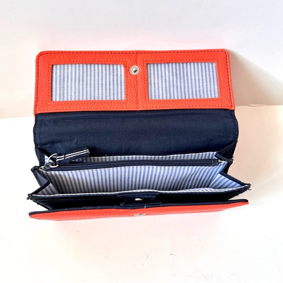 NAUTICA ID Safe Snap Closure Coral/Orange Wallet - Picture 11 of 17